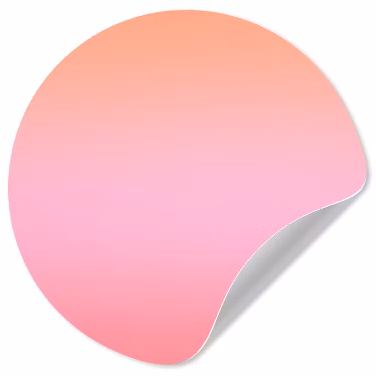 Runde Tapete - Farbverlauf – Rosa – Orange — 1