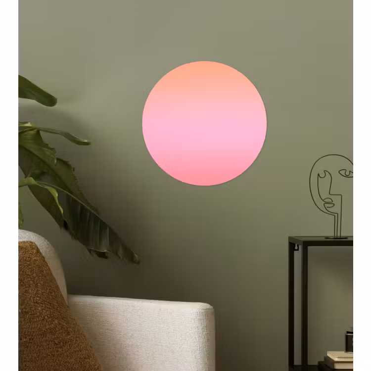 Runde Tapete - Farbverlauf – Rosa – Orange — 3