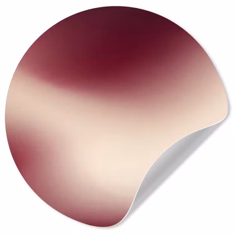 Runde Tapete - Farbverlauf – Rot – Beige — 1