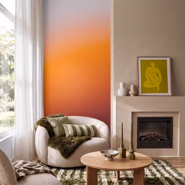 Tapete - Farbverlauf – Orange – Abstrakt — 1