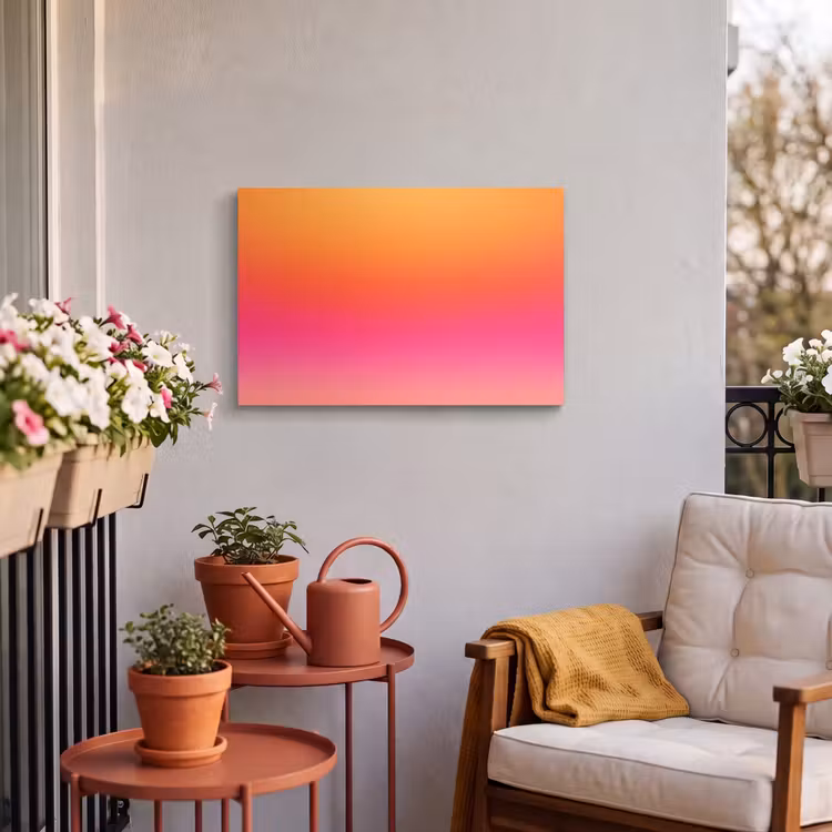Outdoor Leinwand - Farbverlauf – Orange – Rosa — 3