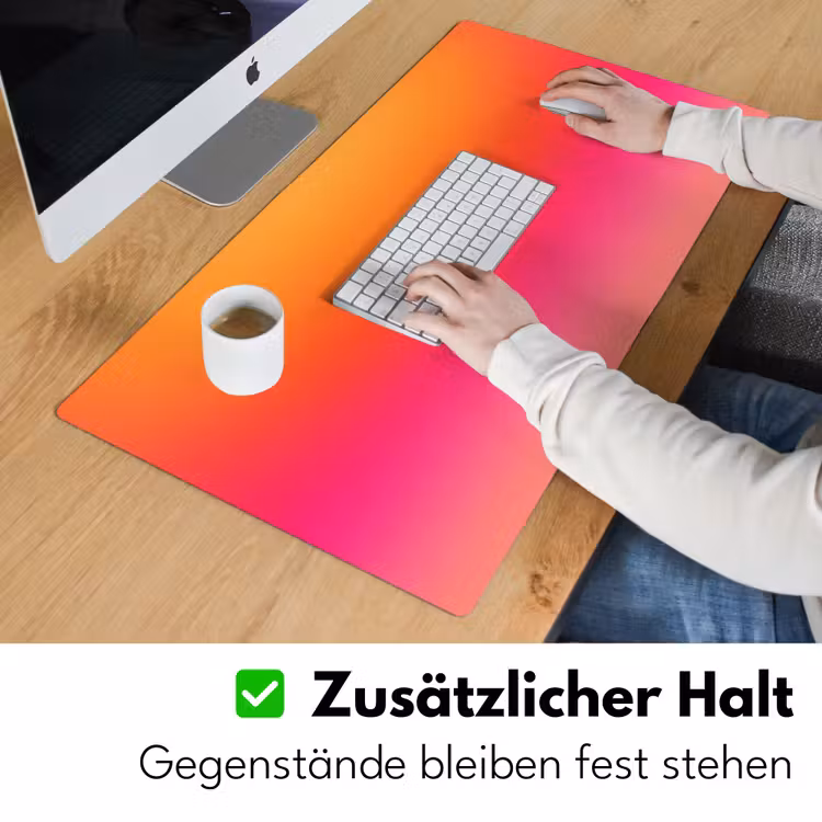 Schreibtischunterlage - Farbverlauf – Orange – Rosa — 3