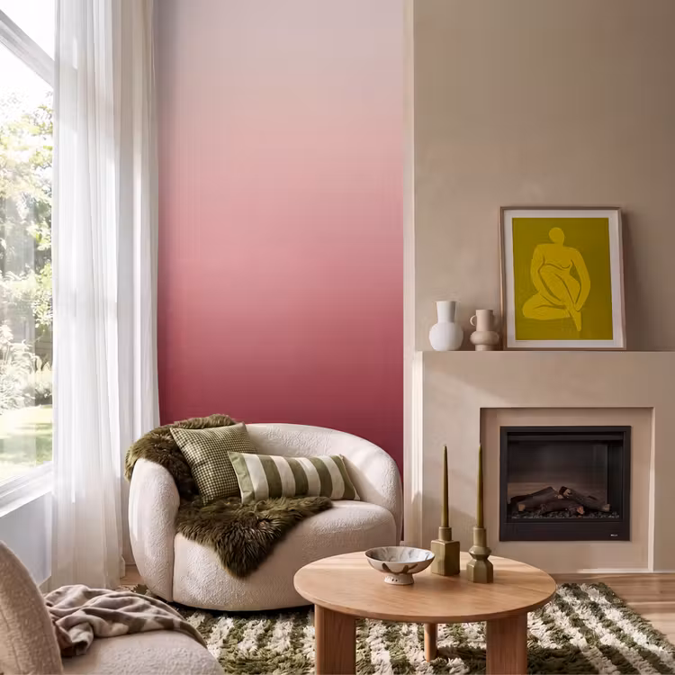 Tapete - Farbverlauf – Rot – Rosa — 1