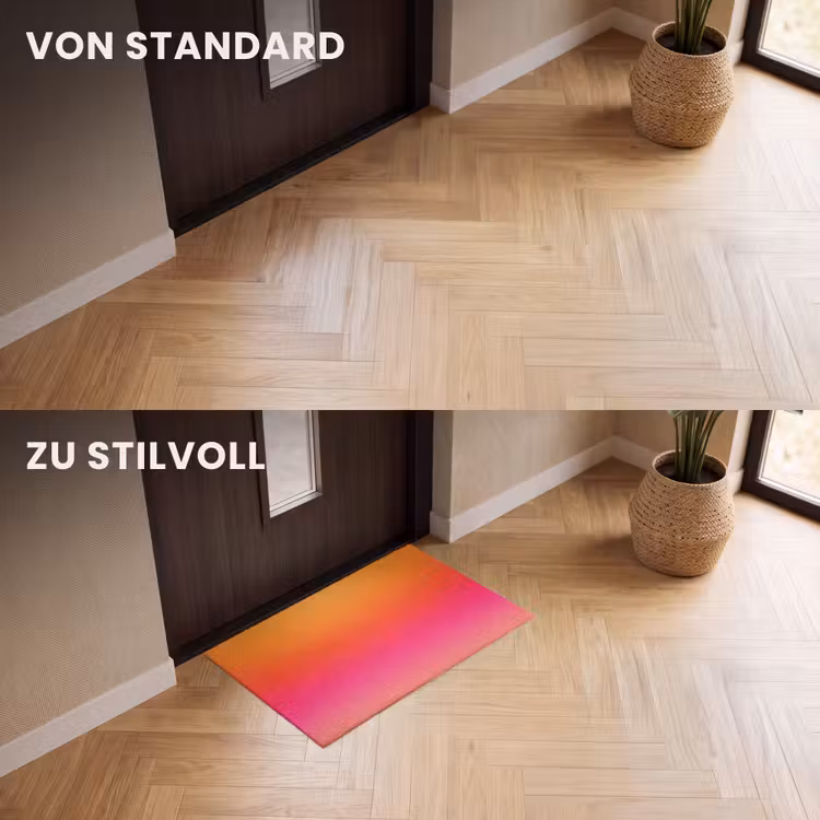 Fußmatte - Farbverlauf – Orange – Rosa — 3
