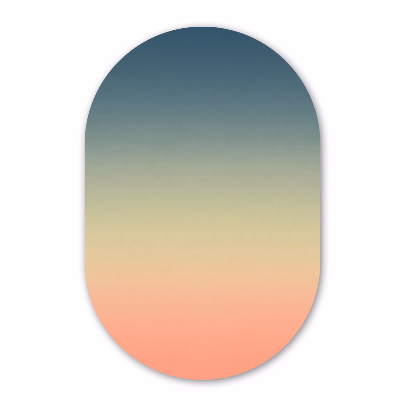 Glasbild Oval - Farbverlauf – Abstrakt – Modern — 1