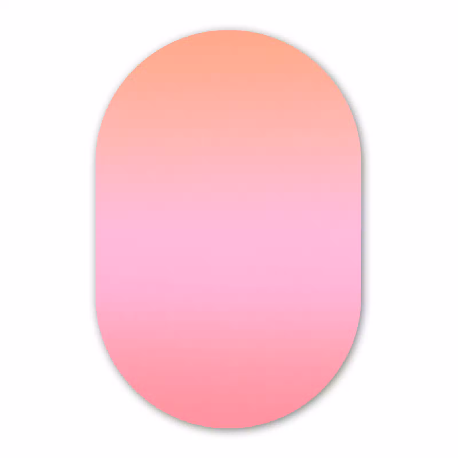 Glasbild Oval - Farbverlauf – Rosa – Orange — 1
