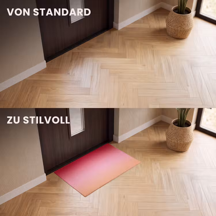 Fußmatte - Farbverlauf – Rot – Rosa — 3