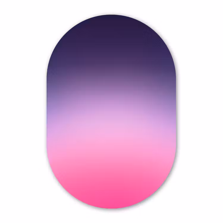 Glasbild Oval - Farbe – Farbverlauf – Abstrakt — 1