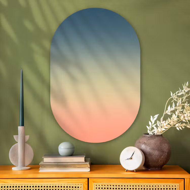 Glasbild Oval - Farbverlauf – Abstrakt – Modern — 2