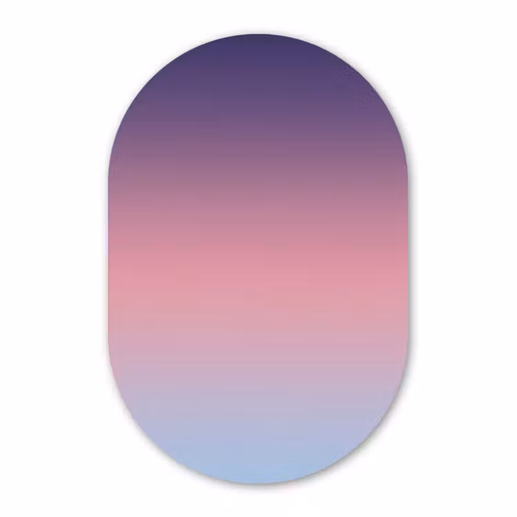 Glasbild Oval - Farbverlauf – Lila – Rosa — 1