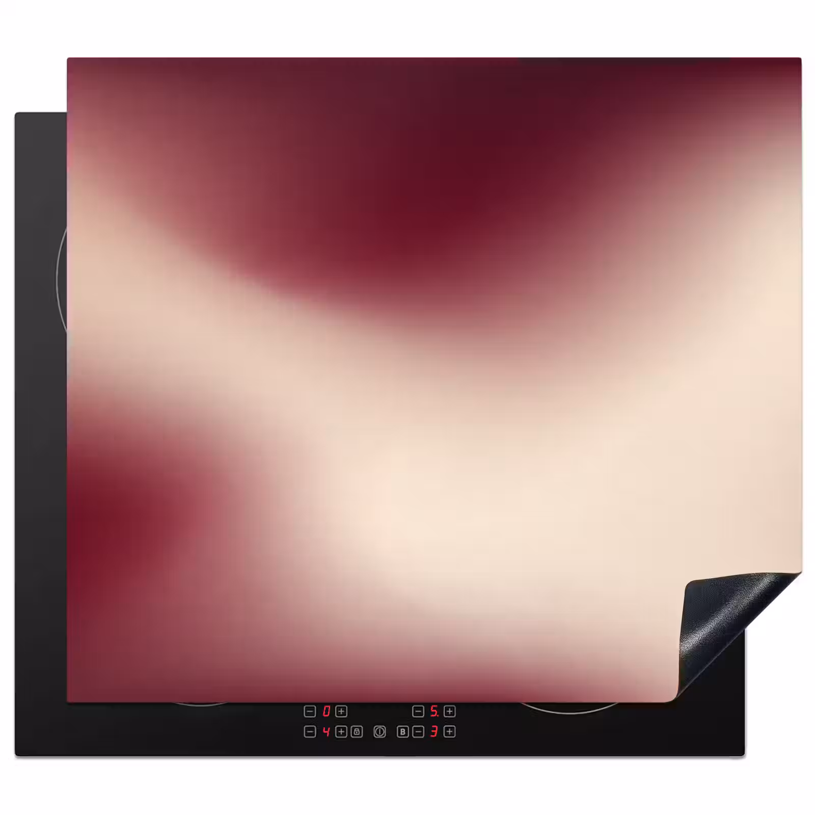 Herdabdeckplatte - Farbverlauf – Rot – Beige — 1