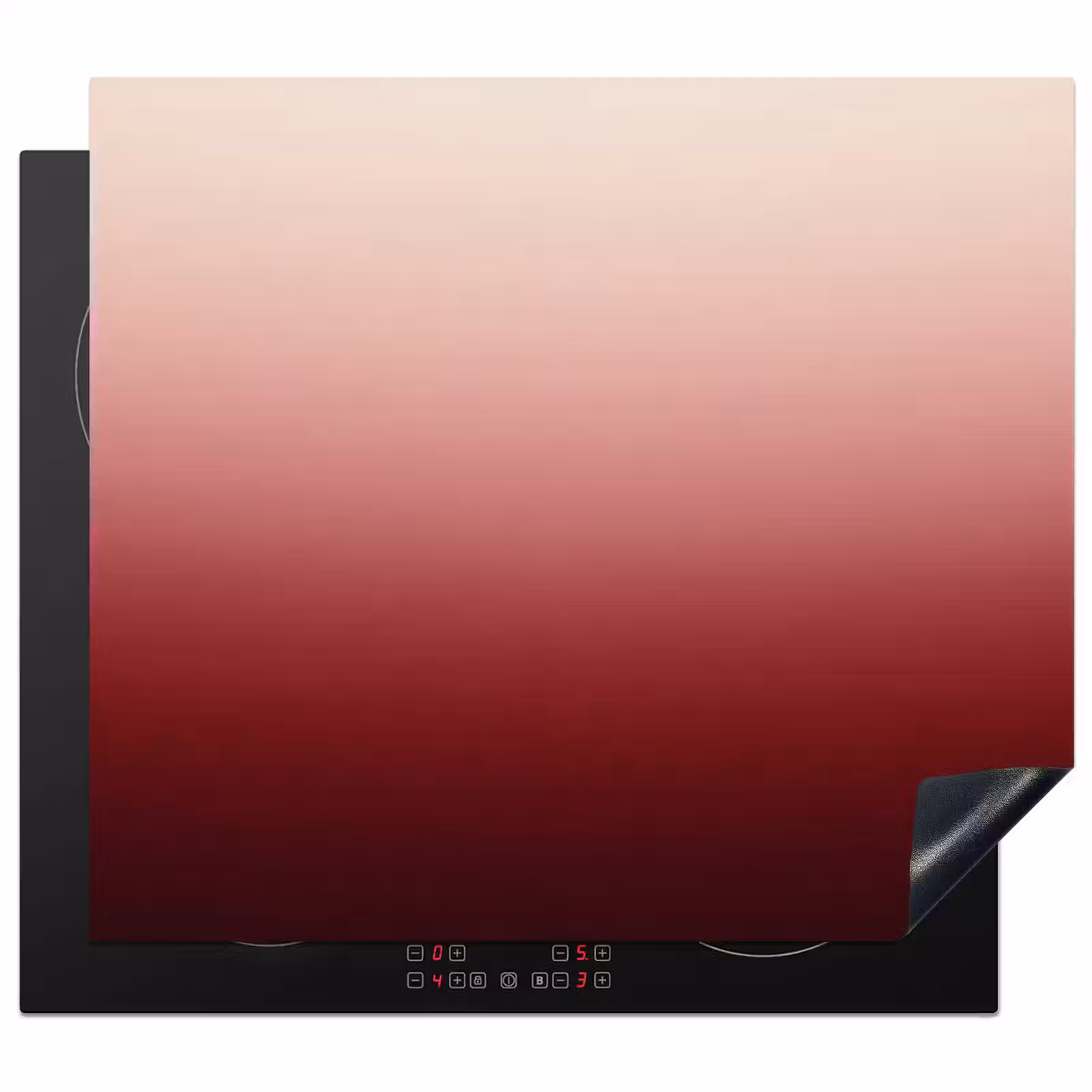 Herdabdeckplatte - Farbverlauf – Rot – Rosa — 1