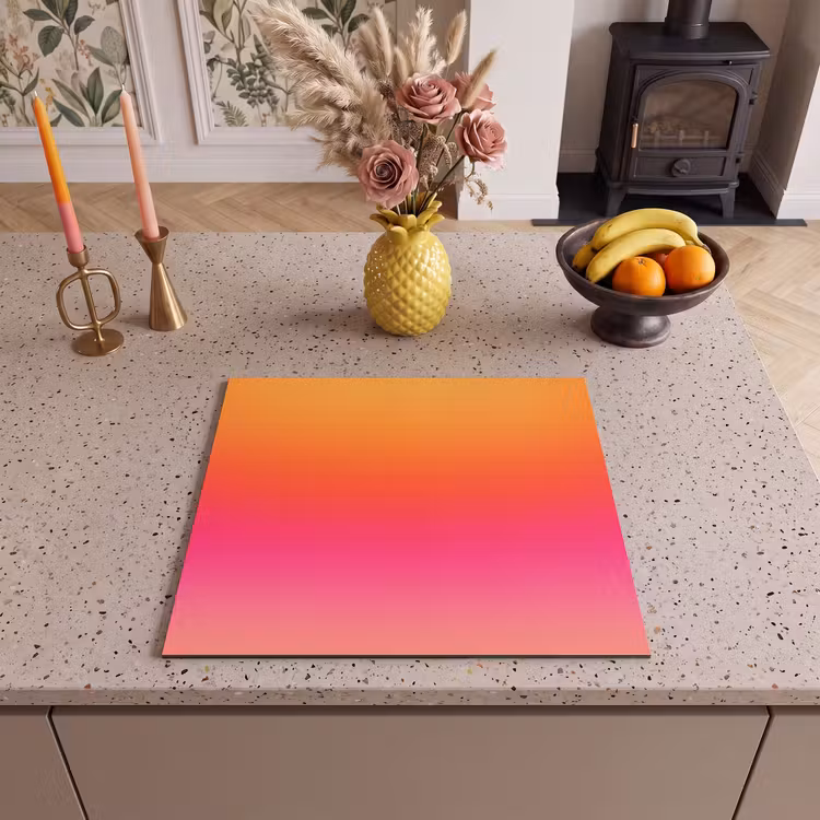 Herdabdeckplatte - Farbverlauf – Orange – Rosa — 2