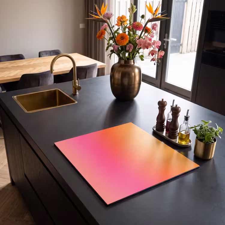 Herdabdeckplatte - Farbverlauf – Orange – Rosa — 5