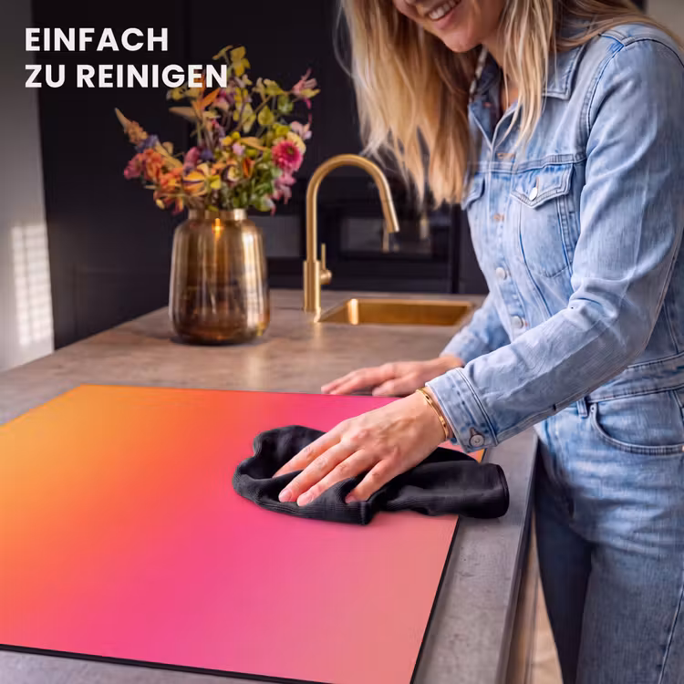 Herdabdeckplatte - Farbverlauf – Orange – Rosa — 6