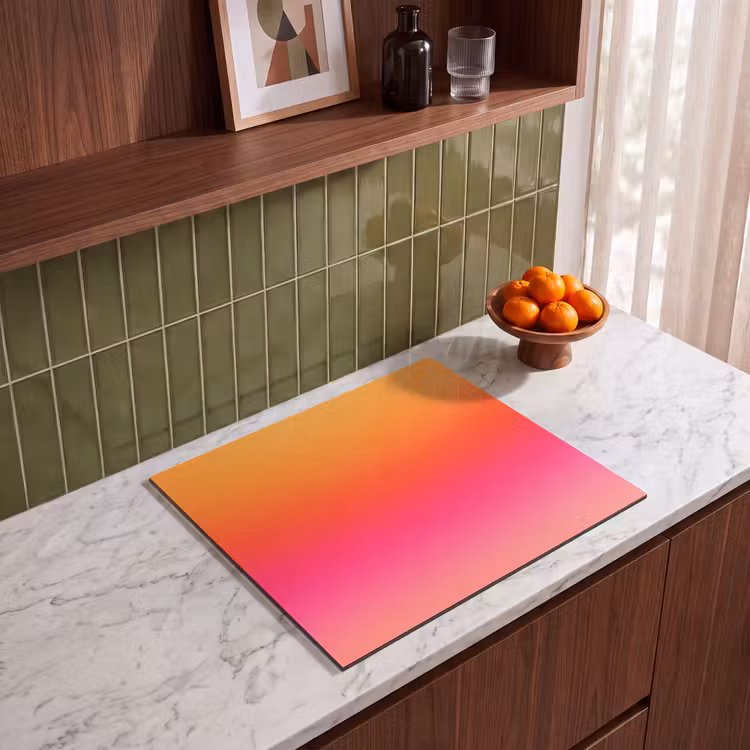 Herdabdeckplatte - Farbverlauf – Orange – Rosa — 8