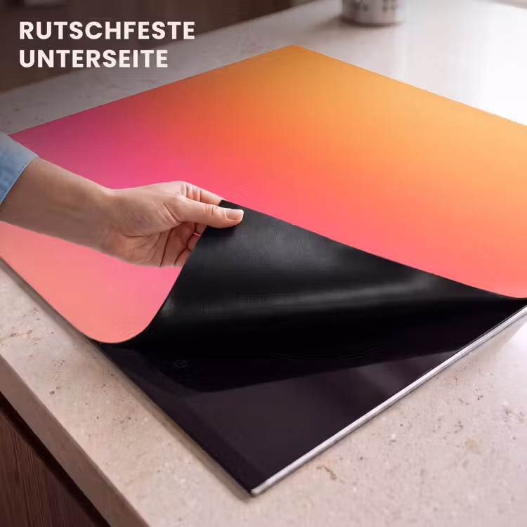 Herdabdeckplatte - Farbverlauf – Orange – Rosa — 9