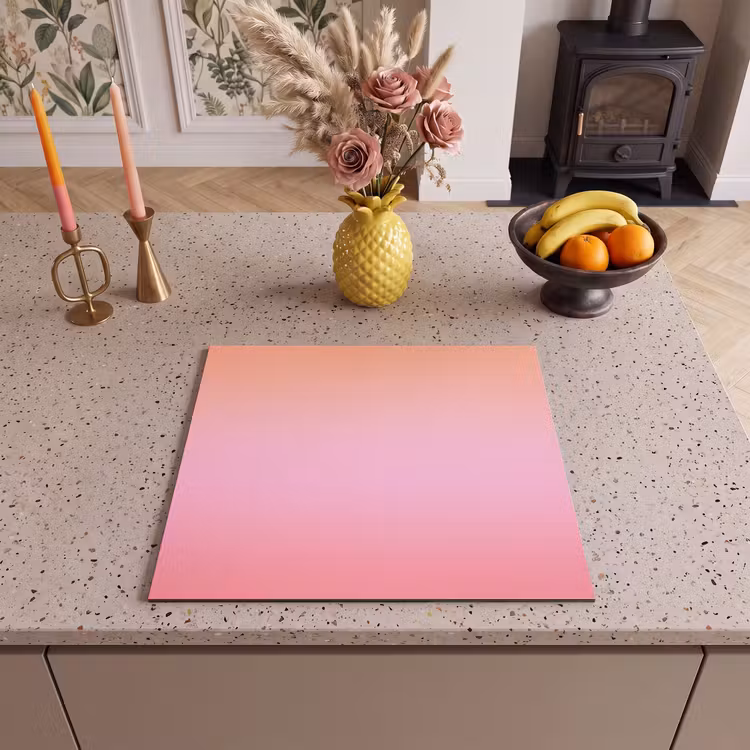 Herdabdeckplatte - Farbverlauf – Rosa – Orange — 2