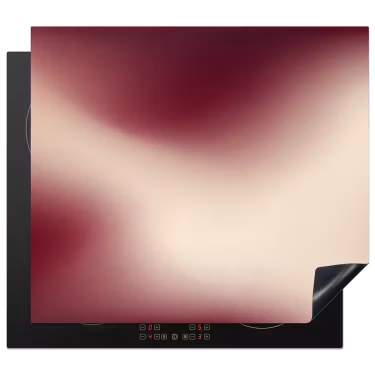 Herdabdeckplatte - Farbverlauf – Rot – Beige — 1