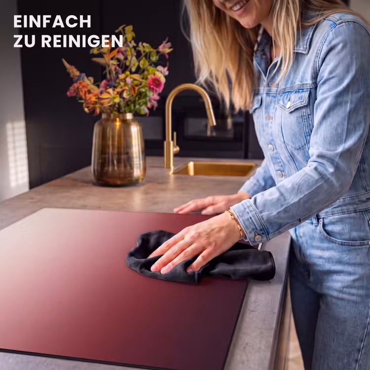 Herdabdeckplatte - Farbverlauf – Rot – Rosa — 6