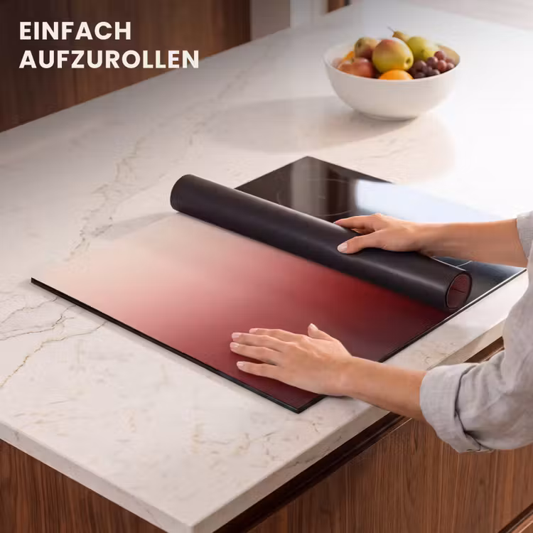 Herdabdeckplatte - Farbverlauf – Rot – Rosa — 7