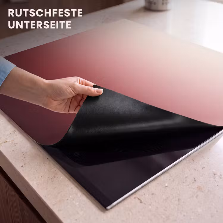 Herdabdeckplatte - Farbverlauf – Rot – Rosa — 9