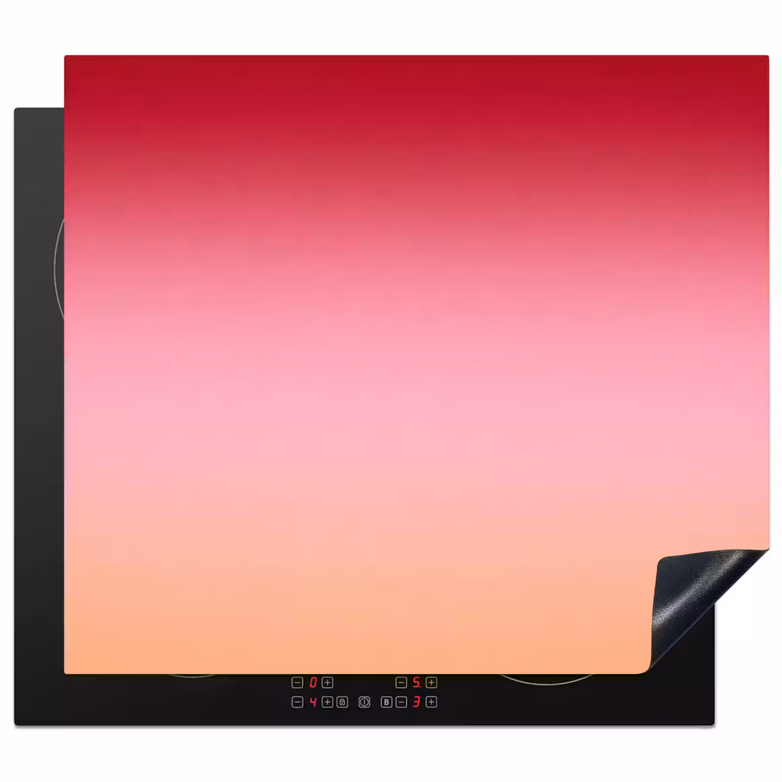 Herdabdeckplatte - Farbverlauf – Rot – Rosa — 1