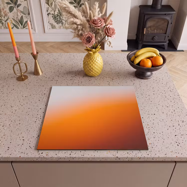 Herdabdeckplatte - Farbverlauf – Orange – Abstrakt — 2