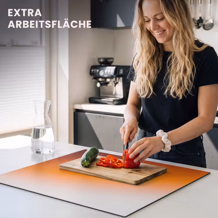 Herdabdeckplatte - Farbverlauf – Orange – Abstrakt — 4