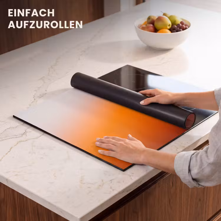 Herdabdeckplatte - Farbverlauf – Orange – Abstrakt — 7