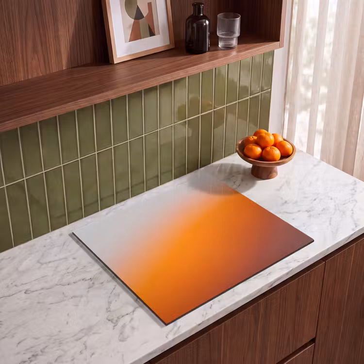 Herdabdeckplatte - Farbverlauf – Orange – Abstrakt — 8