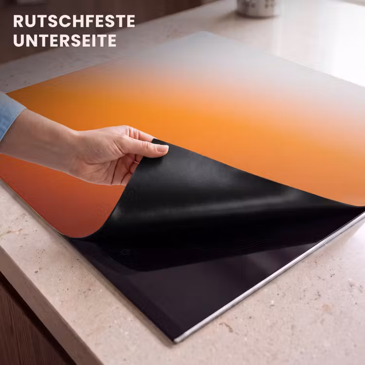 Herdabdeckplatte - Farbverlauf – Orange – Abstrakt — 9