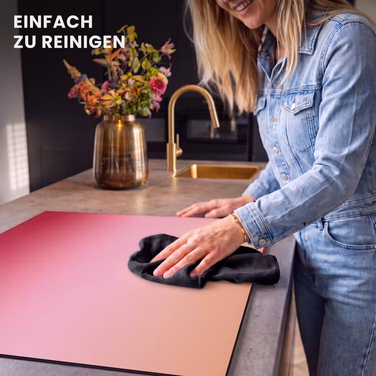 Herdabdeckplatte - Farbverlauf – Rot – Rosa — 6