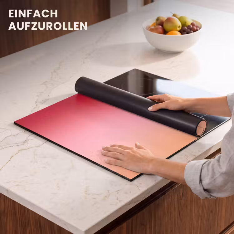 Herdabdeckplatte - Farbverlauf – Rot – Rosa — 7