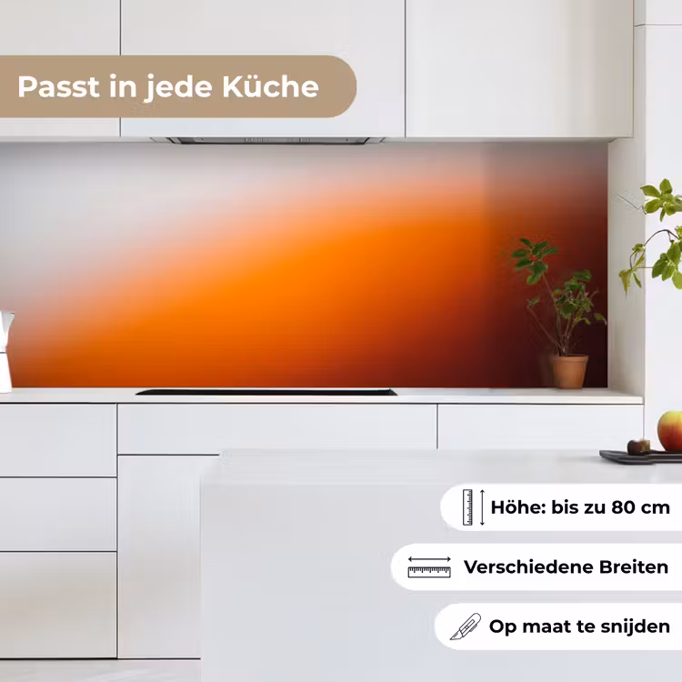 Küchenrückwand - Farbverlauf – Orange – Abstrakt — 7