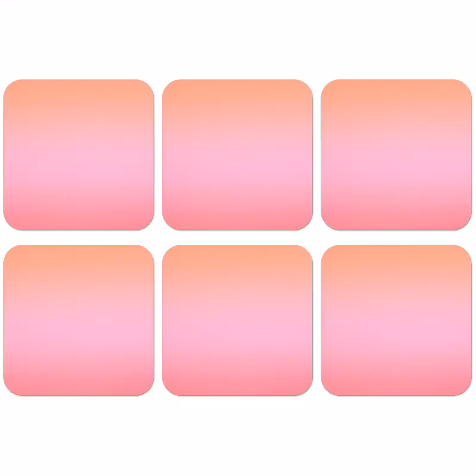 Untersetzer - Farbverlauf – Rosa – Orange — 1