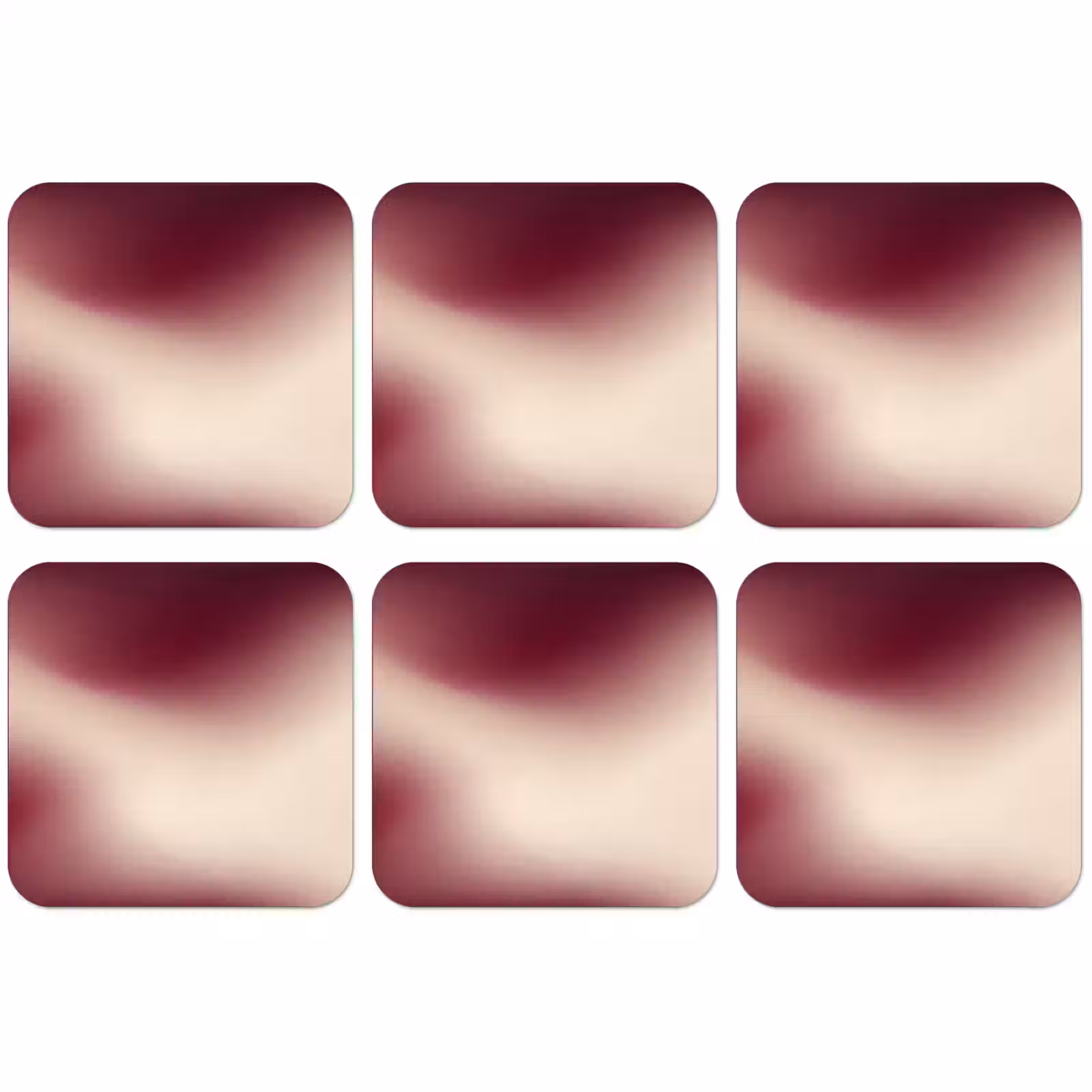 Untersetzer - Farbverlauf – Rot – Beige — 1