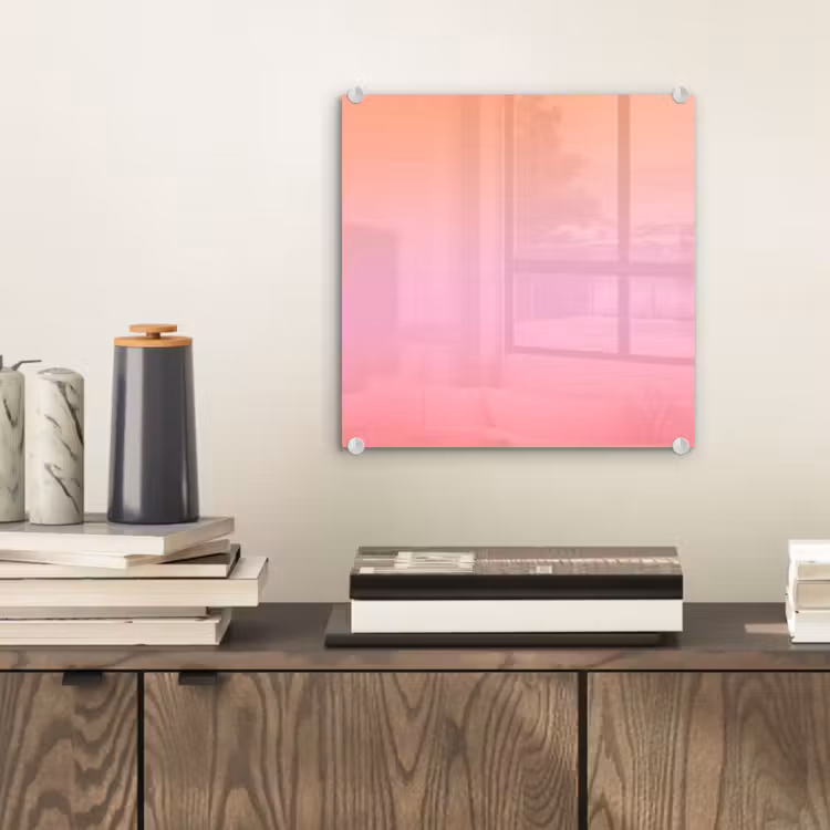 Glasbild - Farbverlauf – Rosa – Orange — 2
