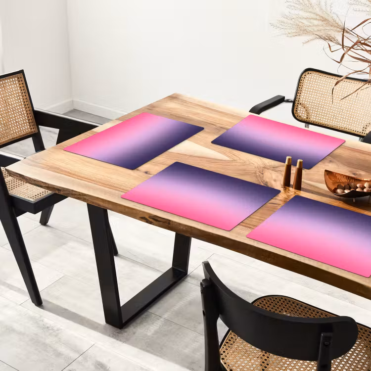 Tischset - 6 Stück - Farbe – Farbverlauf – Abstrakt — 3