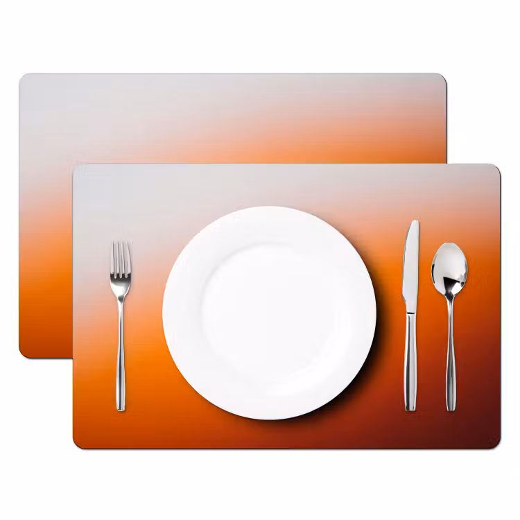Tischset - 6 Stück - Farbverlauf – Orange – Abstrakt — 2