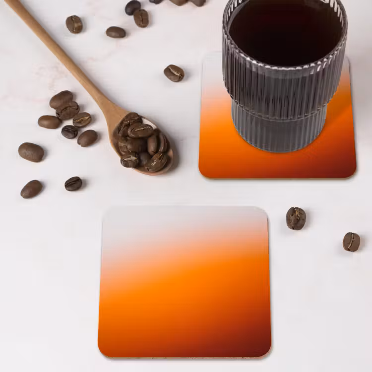 Untersetzer - Farbverlauf – Orange – Abstrakt — 4