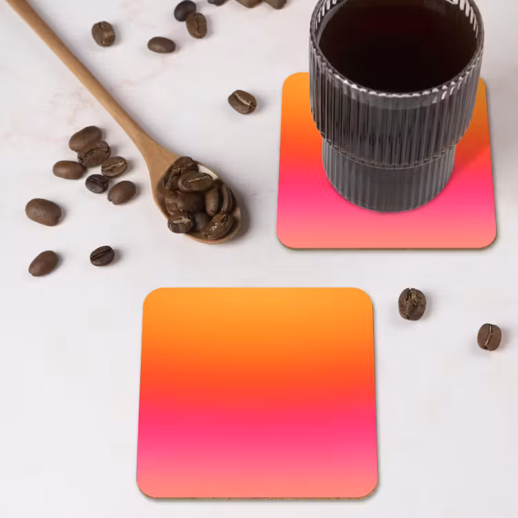 Untersetzer - Farbverlauf – Orange – Rosa — 4
