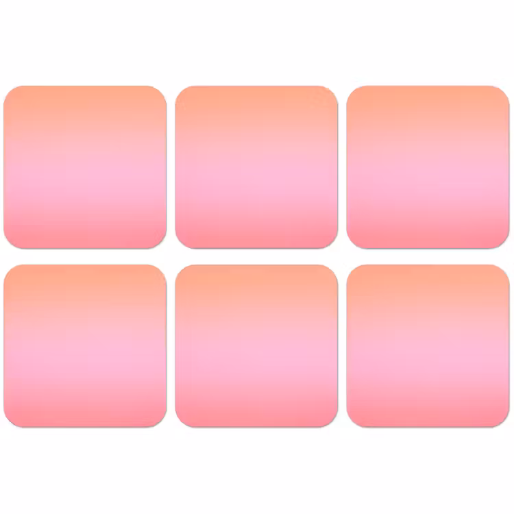Untersetzer - Farbverlauf – Rosa – Orange — 1