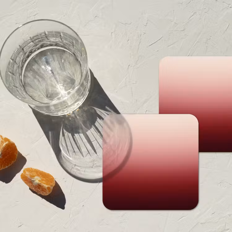 Untersetzer​ - Farbverlauf – Rot – Rosa — 2