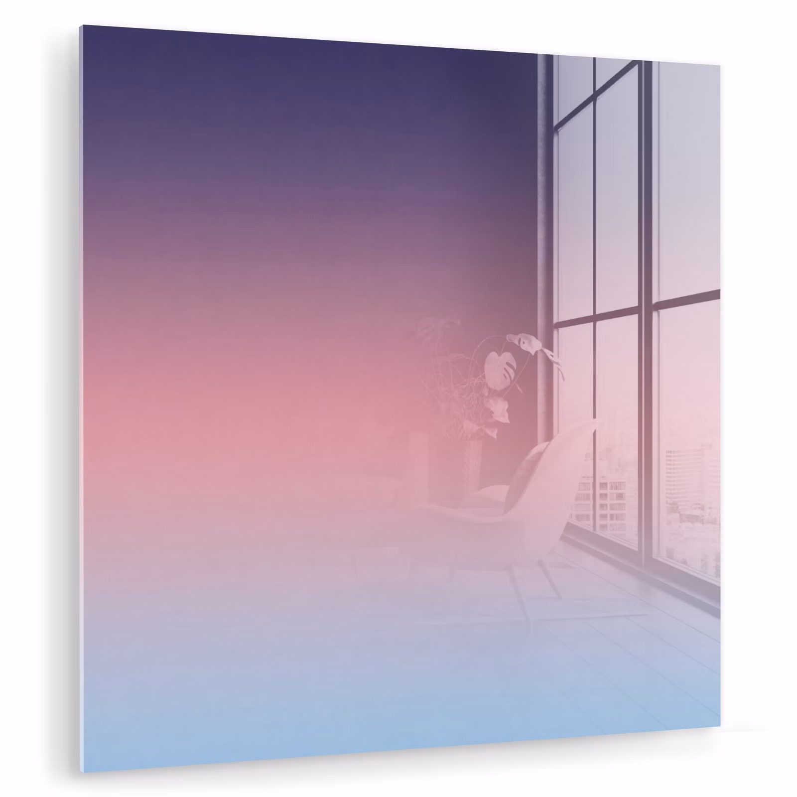 Glasbild - Farbverlauf – Lila – Rosa — 1