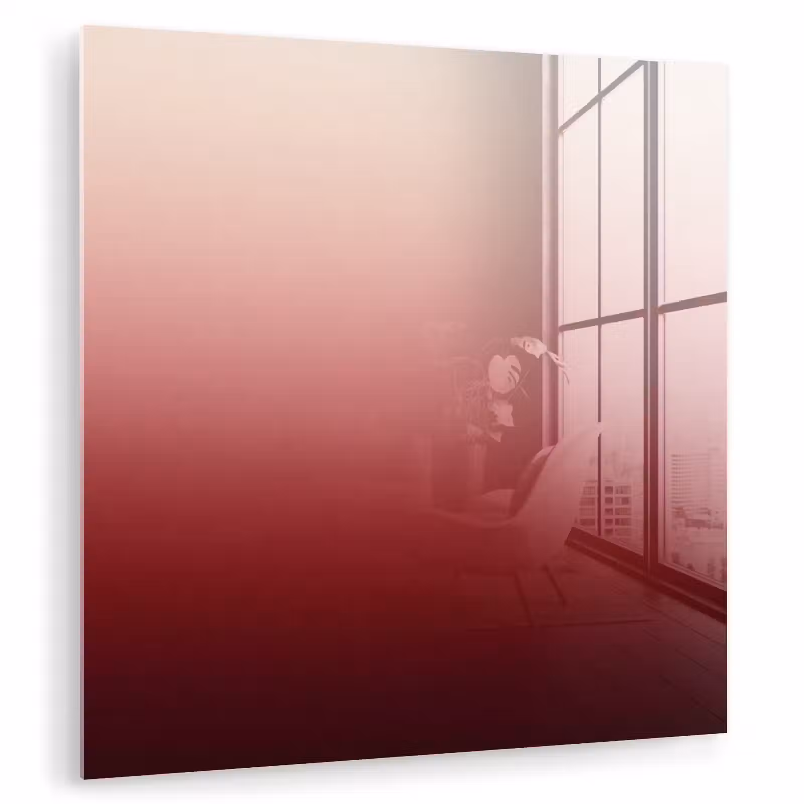 Glasbild - Farbverlauf – Rot – Rosa — 1