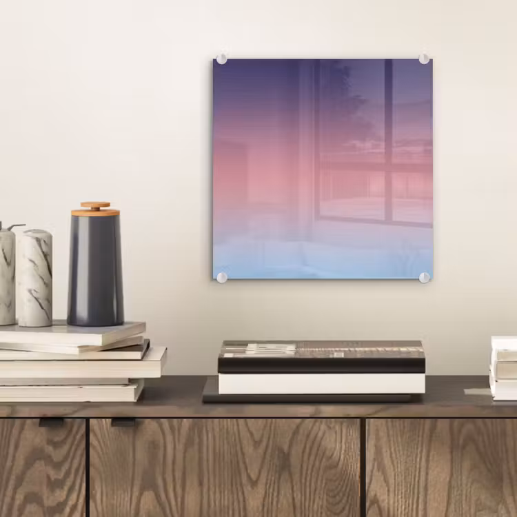 Glasbild - Farbverlauf – Lila – Rosa — 2