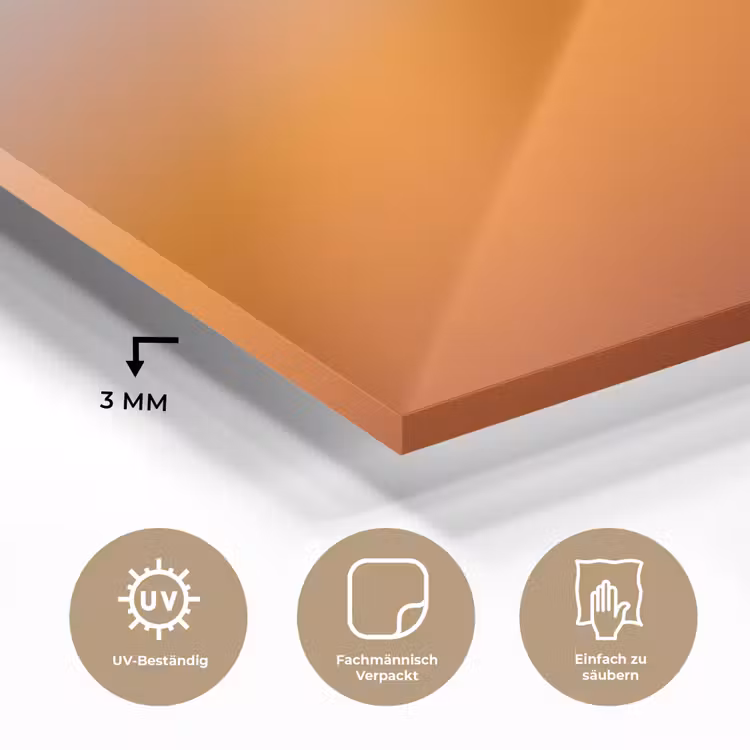 Glasbild - Farbverlauf – Orange – Abstrakt — 3