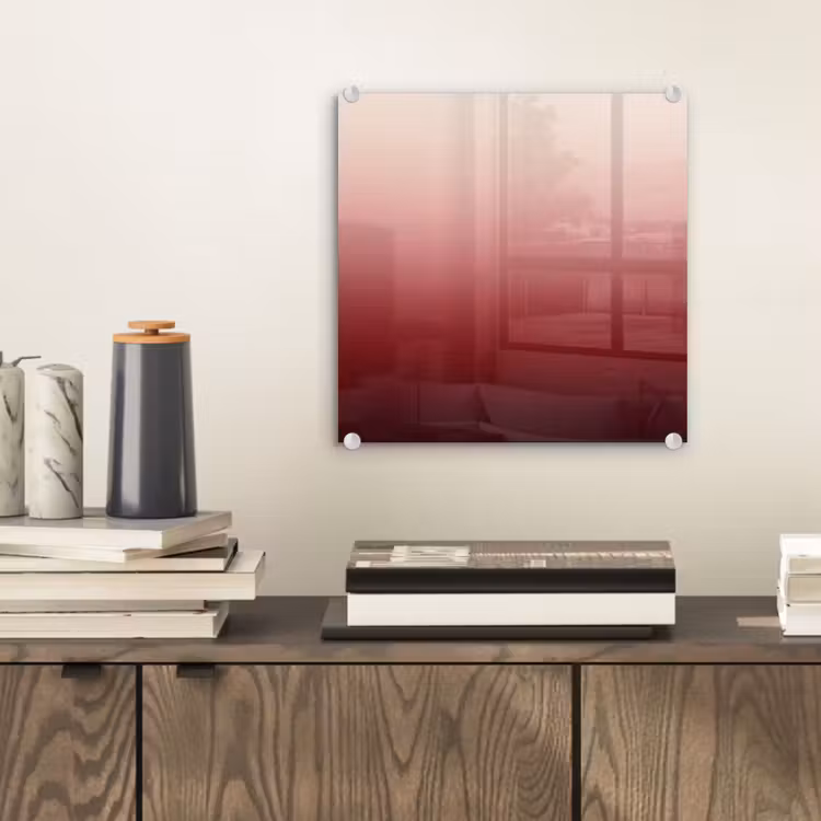 Glasbild - Farbverlauf – Rot – Rosa — 2