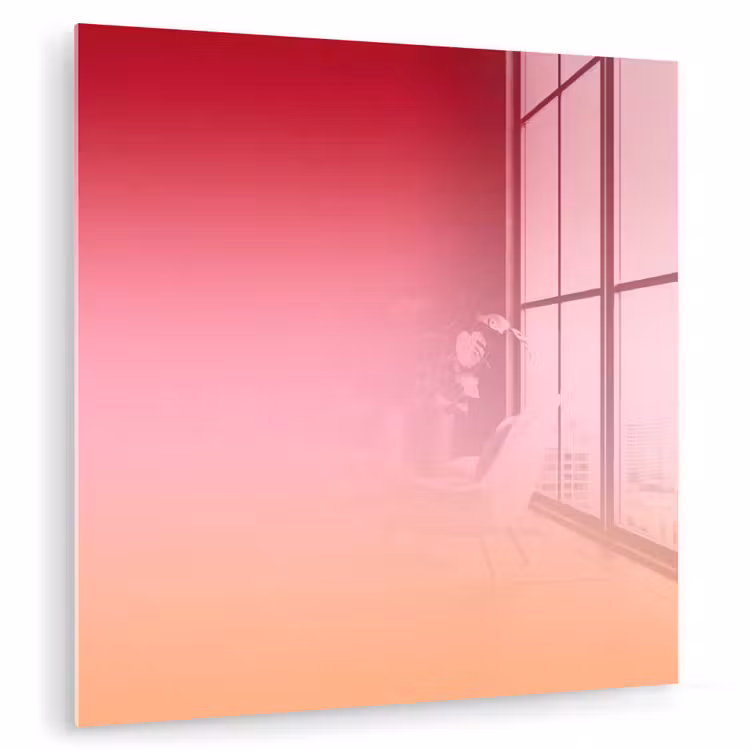 Glasbild - Farbverlauf – Rot – Rosa — 1